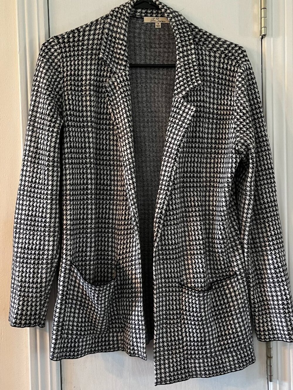 Les Serein Houndstooth Sweater Blazer
